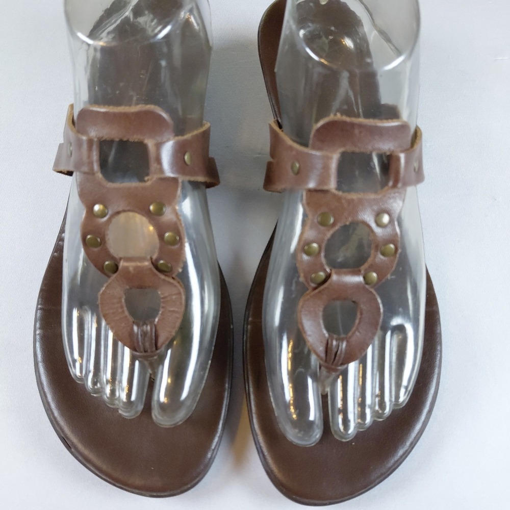 Predictions Women's Size 11 Slip On Toe Thong Sandal Slides Wedge Heel